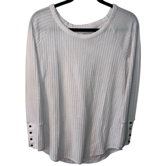 Chaser Thermal Top Womens Medium Cream waffle tunic Long Sleeve Gorp Cabin Ski - Picture 1 of 7